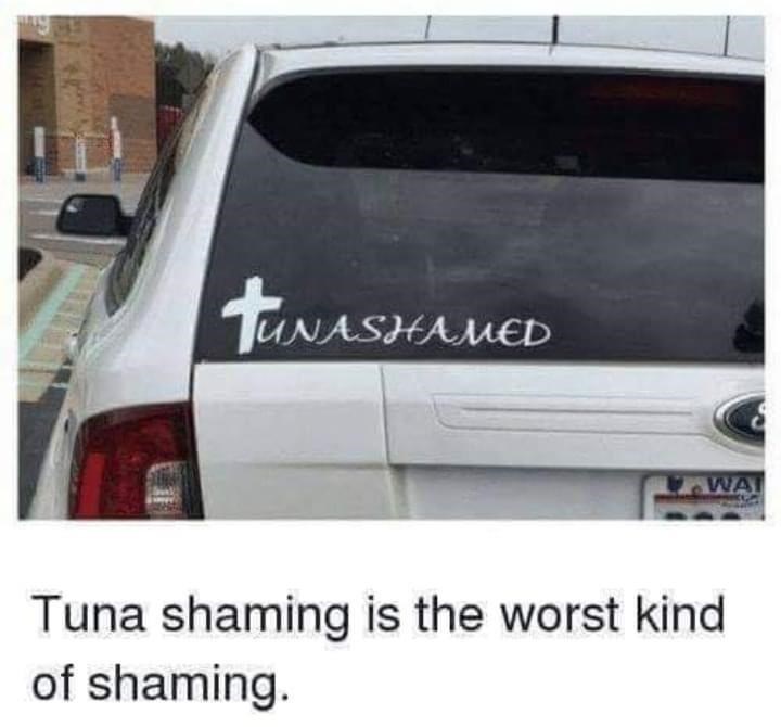 Car - UNASHAMED WA Tuna shaming is the worst kind of shaming.